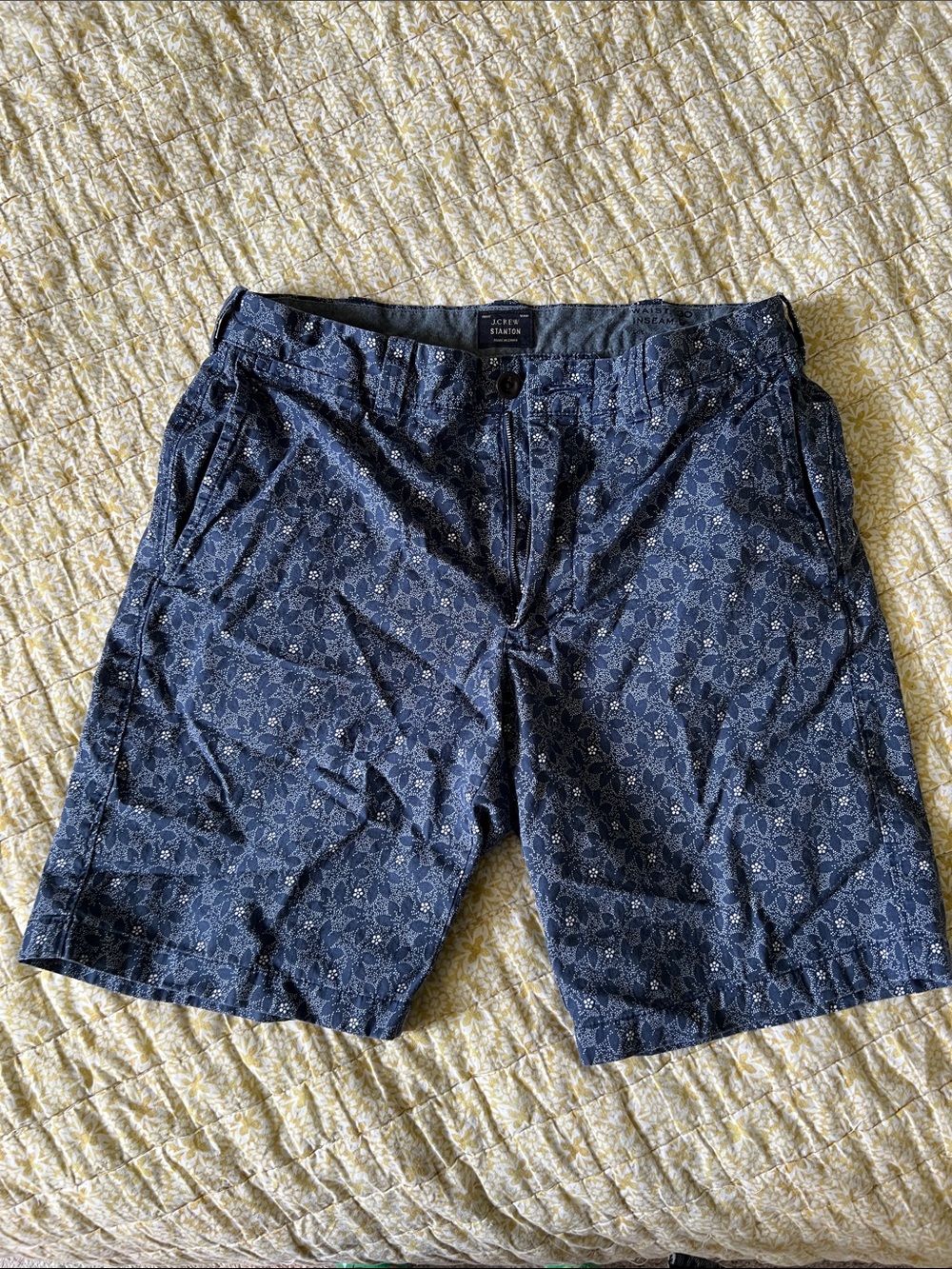 J. Crew Factory Navy Floral-Print Men's Shorts